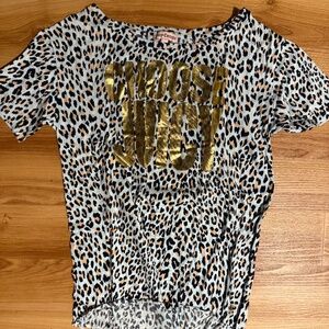 Y2K vintage Juicy Couture Leopard Print Juicy Tee